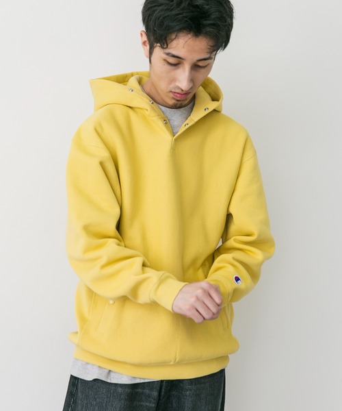 Champion（チャンピオン）の「『別注』Champion×DOORS　RW HALF SNAP PARKA（パーカー・メンズ・カーキ/ブラック/グレー/ブルー/レッド/オートミール/スミクロ/ネイビー/イエロー/パープル・MEDIUM/LARGE/X-LARGE）」の15枚目の写真
