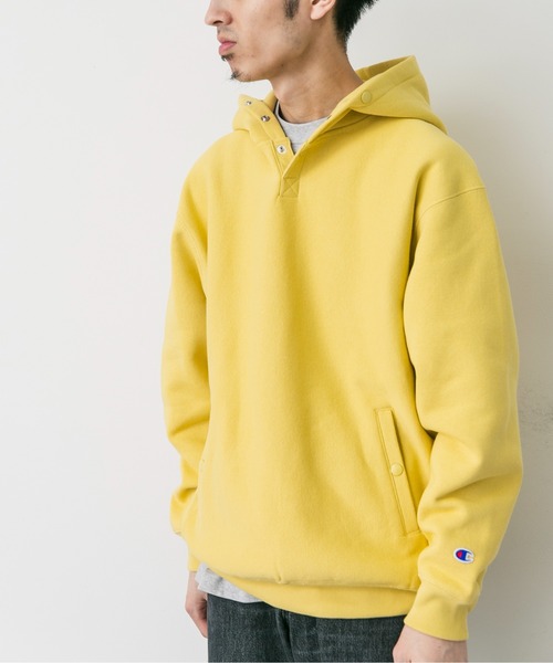 Champion（チャンピオン）の「『別注』Champion×DOORS　RW HALF SNAP PARKA（パーカー・メンズ・カーキ/ブラック/グレー/ブルー/レッド/オートミール/スミクロ/ネイビー/イエロー/パープル・MEDIUM/LARGE/X-LARGE）」の16枚目の写真