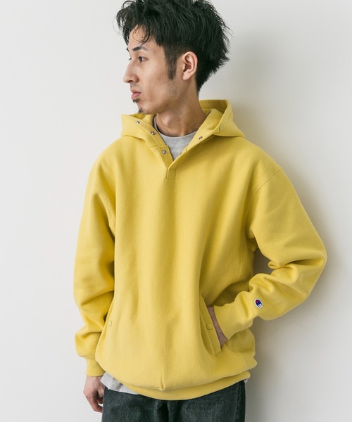 Champion（チャンピオン）の「『別注』Champion×DOORS　RW HALF SNAP PARKA（パーカー・メンズ・カーキ/ブラック/グレー/ブルー/レッド/オートミール/スミクロ/ネイビー/イエロー/パープル・MEDIUM/LARGE/X-LARGE）」の17枚目の写真