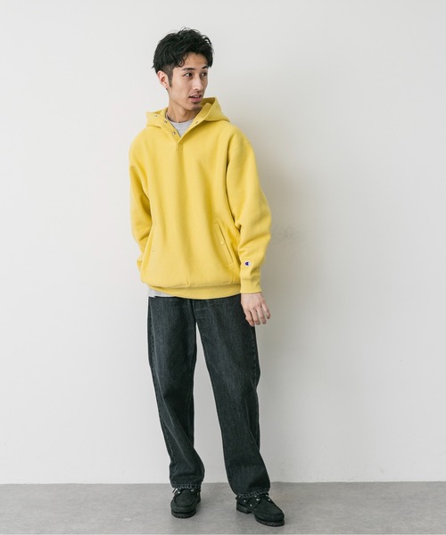 Champion（チャンピオン）の「『別注』Champion×DOORS　RW HALF SNAP PARKA（パーカー・メンズ・カーキ/ブラック/グレー/ブルー/レッド/オートミール/スミクロ/ネイビー/イエロー/パープル・MEDIUM/LARGE/X-LARGE）」の18枚目の写真