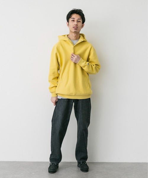 Champion（チャンピオン）の「『別注』Champion×DOORS　RW HALF SNAP PARKA（パーカー・メンズ・カーキ/ブラック/グレー/ブルー/レッド/オートミール/スミクロ/ネイビー/イエロー/パープル・MEDIUM/LARGE/X-LARGE）」の19枚目の写真