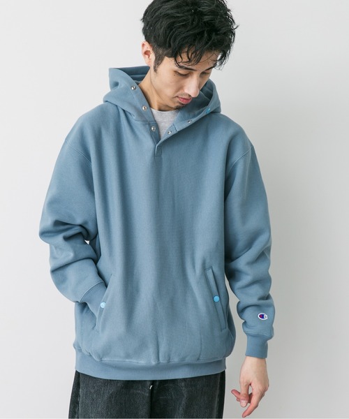 Champion（チャンピオン）の「『別注』Champion×DOORS　RW HALF SNAP PARKA（パーカー・メンズ・カーキ/ブラック/グレー/ブルー/レッド/オートミール/スミクロ/ネイビー/イエロー/パープル・MEDIUM/LARGE/X-LARGE）」の20枚目の写真