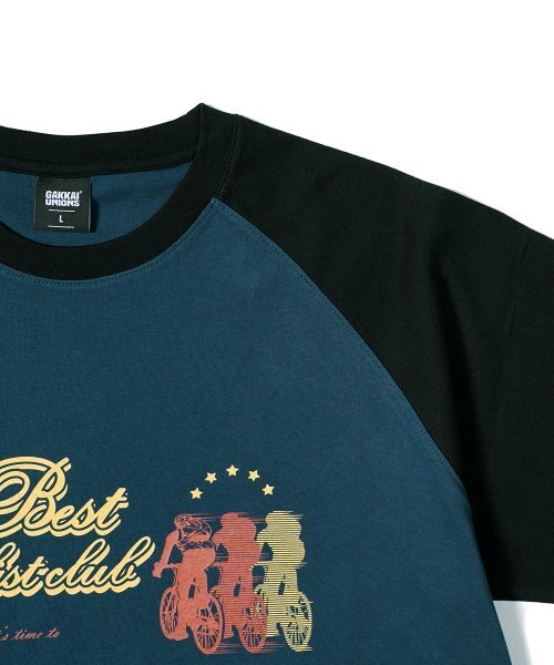 GAKKAI UNIONS(ガッカイユニオンズ)の「サイクルクラブラグラン半袖Tシャツピーコックグリーン(Tシャツ/カットソー・レディース・その他・MEDIUM/LARGE)」の6枚目の写真