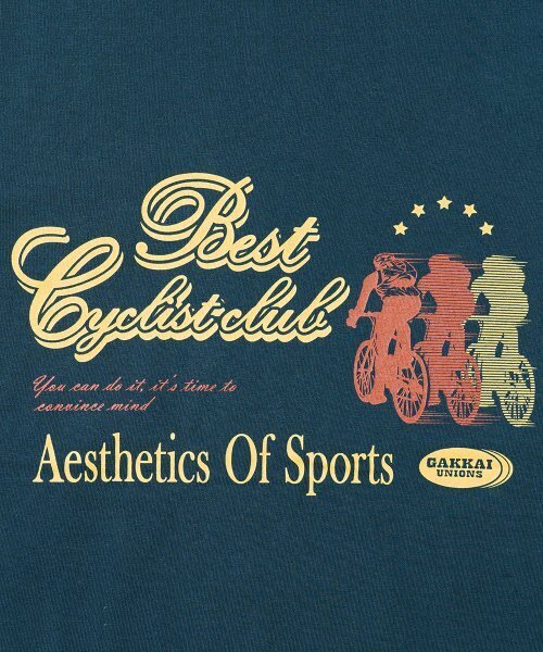GAKKAI UNIONS(ガッカイユニオンズ)の「サイクルクラブラグラン半袖Tシャツピーコックグリーン(Tシャツ/カットソー・レディース・その他・MEDIUM/LARGE)」の5枚目の写真