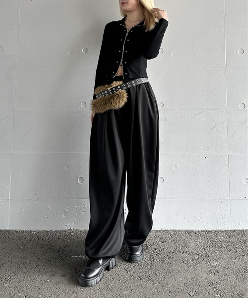 jiasecond.（ジアセカンド）の「【jiasecond.】ファー付きベルト / ベルト 服飾雑貨 フェイクファー 合皮 合成皮革 ふわふわ ブラック ブラウン ZOZOTOWN限定（ベルト・レディース・ブラック/ブラウン・FREE）」の4枚目の写真