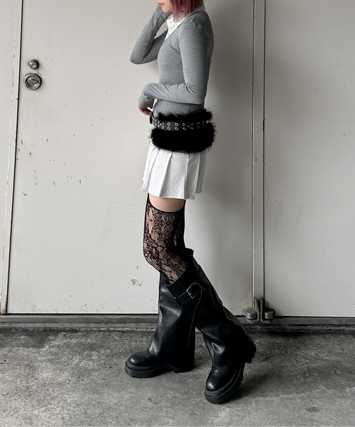 jiasecond.（ジアセカンド）の「【jiasecond.】ファー付きベルト / ベルト 服飾雑貨 フェイクファー 合皮 合成皮革 ふわふわ ブラック ブラウン ZOZOTOWN限定（ベルト・レディース・ブラック/ブラウン・FREE）」の15枚目の写真