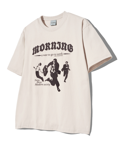 F.ILLUMINATE(フィルミネイト)の「モダンラウンドTシャツ-ベージュ(Tシャツ/カットソー・レディース・その他・MEDIUM)」の1枚目の写真