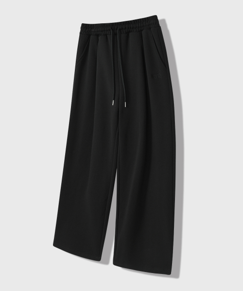 LEMAIN SECOND（リメインセカンド）の「[2PACK] ONE-TUCK WIDE SWEAT PANTS - BLACK/GRAY (FLEECE ver)（スウェットパンツ・レディース・その他・MEDIUM/LARGE/X-LARGE/XX-LARGE/SMALL）」の3枚目の写真