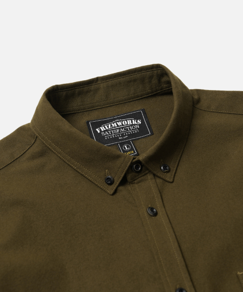 FRIZMWORKS（フリズムワークス）の「FLANNEL FRENCH SHIRT _ OLIVE（シャツ/ブラウス・メンズ・その他・SMALL/MEDIUM/LARGE/X-LARGE）」の3枚目の写真
