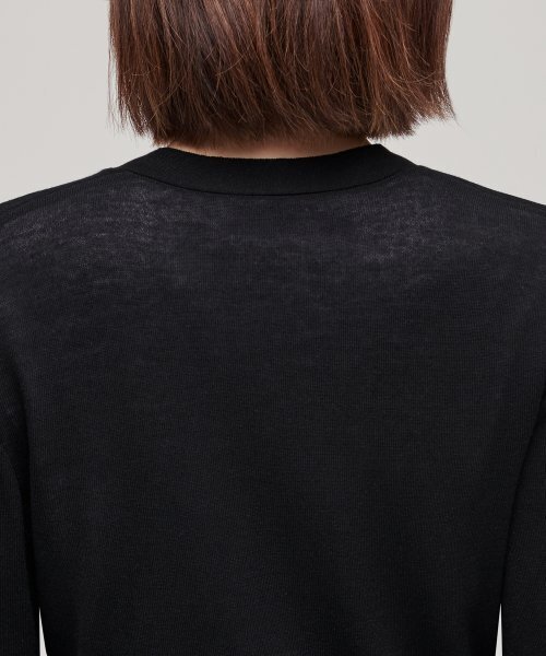 MUSINSA STANDARD WOMAN（ムシンサスタンダードウーマン）の「レディースリネンブレンドカーディガン[ブラック]（カーディガン/ボレロ・レディース・その他・SMALL/MEDIUM/LARGE/X-SMALL）」の6枚目の写真