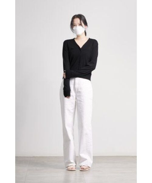 MUSINSA STANDARD WOMAN（ムシンサスタンダードウーマン）の「レディースリネンブレンドカーディガン[ブラック]（カーディガン/ボレロ・レディース・その他・SMALL/MEDIUM/LARGE/X-SMALL）」の11枚目の写真
