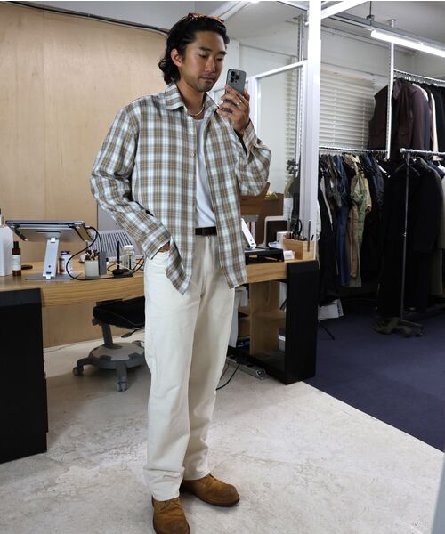 TRIP LE SENS(トリップ ル センス)の「パターンエスニックオンブレチェックシャツ_ブルー(シャツ/ブラウス・メンズ・その他・MEDIUM/LARGE/X-SMALL)」の6枚目の写真