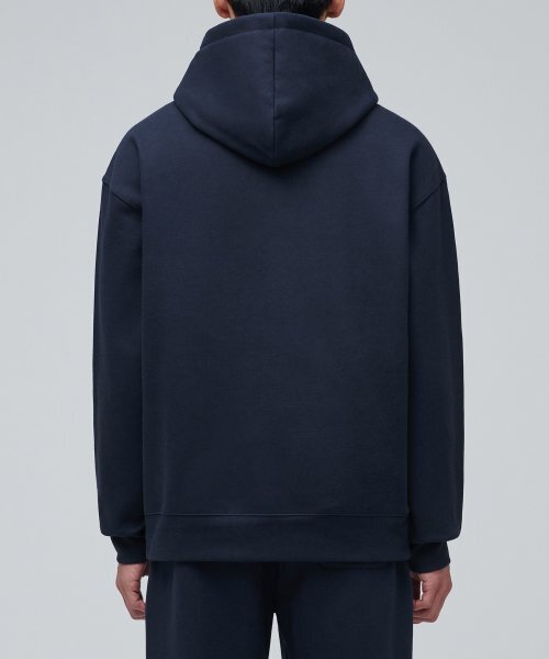 MUSINSA STANDARD（ムシンサスタンダード）の「フリースフード付きスウェットシャツ[ネイビー]（パーカー・メンズ・その他・XX-LARGE/XXX-LARGE/SMALL/MEDIUM/LARGE/X-LARGE）」の2枚目の写真