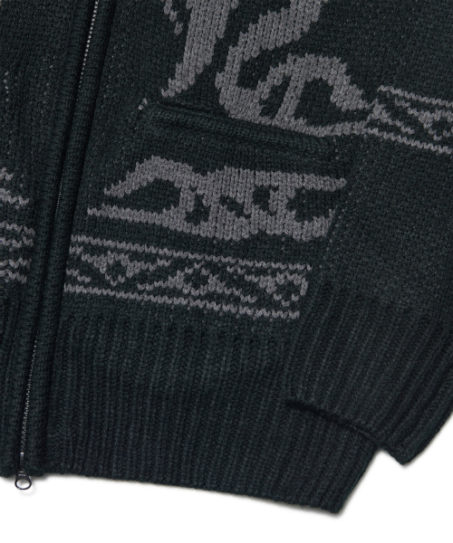 NOMANUAL（NOMANUAL）の「COWICHAN HOODED ZIP-UP - BLACK（ニット/セーター・レディース・その他・MEDIUM/LARGE/X-LARGE）」の7枚目の写真