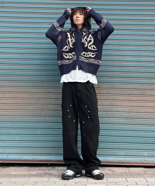 NOMANUAL（NOMANUAL）の「COWICHAN HOODED ZIP-UP - BLACK（ニット/セーター・レディース・その他・MEDIUM/LARGE/X-LARGE）」の18枚目の写真