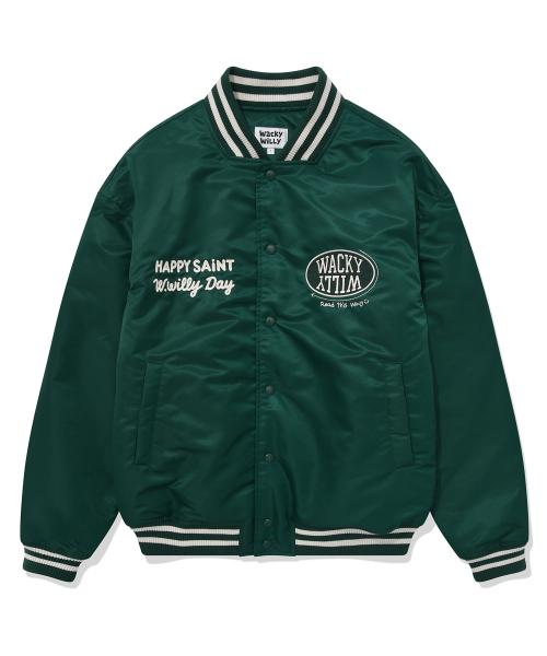 Wacky WiLLy(ワッキーウィリー)の「ナイロンバスティジャケット グリーン(スタジャン・レディース・その他・SMALL/MEDIUM/LARGE/X-LARGE)」の1枚目の写真
