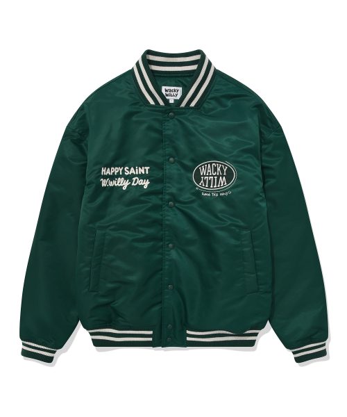 Wacky WiLLy(ワッキーウィリー)の「ナイロンバスティジャケット グリーン(スタジャン・レディース・その他・SMALL/MEDIUM/LARGE/X-LARGE)」の2枚目の写真