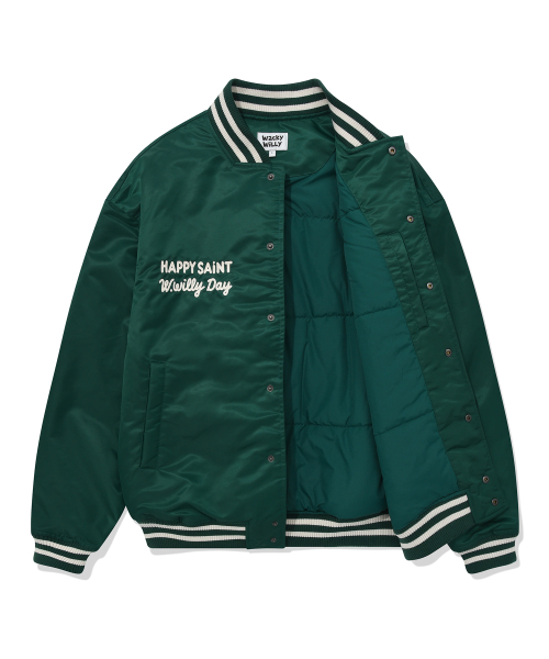 Wacky WiLLy(ワッキーウィリー)の「ナイロンバスティジャケット グリーン(スタジャン・レディース・その他・SMALL/MEDIUM/LARGE/X-LARGE)」の4枚目の写真