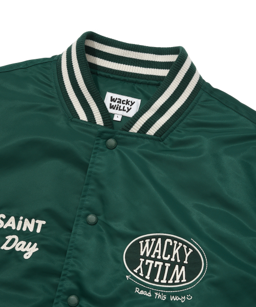 Wacky WiLLy(ワッキーウィリー)の「ナイロンバスティジャケット グリーン(スタジャン・レディース・その他・SMALL/MEDIUM/LARGE/X-LARGE)」の5枚目の写真