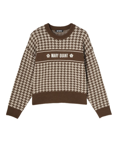 セール】千鳥ロゴラインニット プルオーバー（ニット/セーター）｜MARY