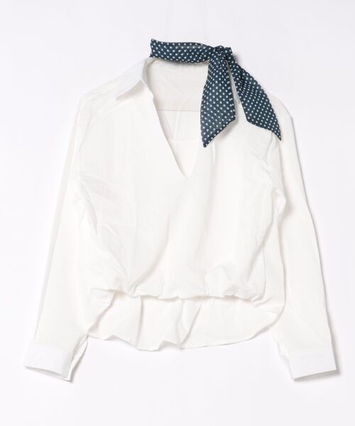 Lace Ladies（レースレディース）の「スキッパーネック ドット ボウタイ付き ドッキング トップス（シャツ/ブラウス・レディース・ホワイト/ネイビー・FREE）」の20枚目の写真