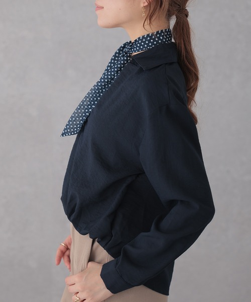 Lace Ladies（レースレディース）の「スキッパーネック ドット ボウタイ付き ドッキング トップス（シャツ/ブラウス・レディース・ホワイト/ネイビー・FREE）」の15枚目の写真