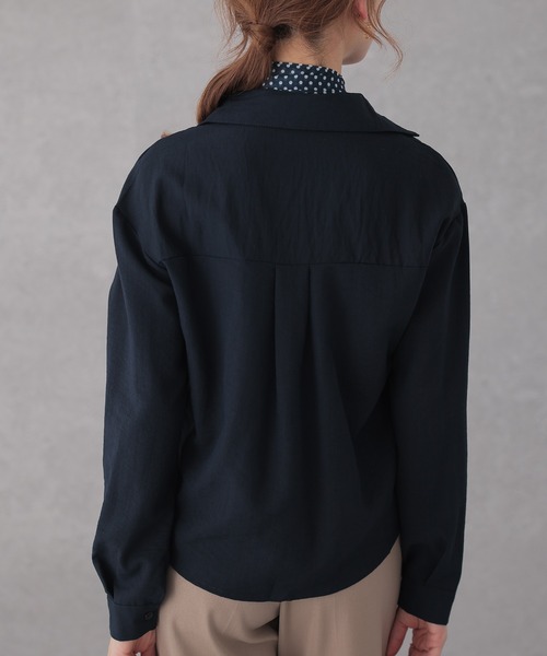 Lace Ladies（レースレディース）の「スキッパーネック ドット ボウタイ付き ドッキング トップス（シャツ/ブラウス・レディース・ホワイト/ネイビー・FREE）」の16枚目の写真