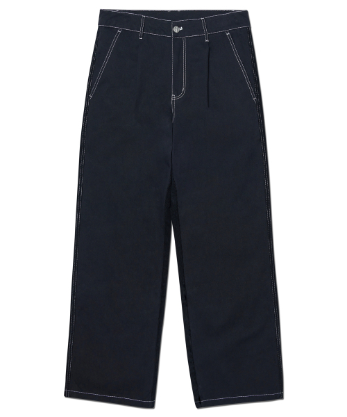 NOMANUAL(NOMANUAL)の「HALF & HALF CORDUROY PANTS - BLACK(その他パンツ・レディース・その他・SMALL/MEDIUM/LARGE)」の1枚目の写真