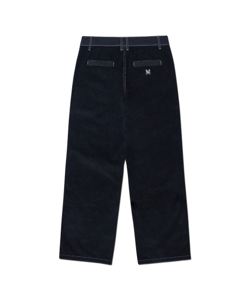 NOMANUAL(NOMANUAL)の「HALF & HALF CORDUROY PANTS - BLACK(その他パンツ・レディース・その他・SMALL/MEDIUM/LARGE)」の2枚目の写真