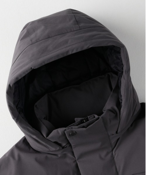 CAMP7(キャンプセブン)の「【CAMP7】ダウンミックス防風ジャケット (耐久撥水 / 防寒 / 軽量 / フード着脱 / レギュラーフィット / アウトドア / タウンユース)(ダウンジャケット/コート・メンズ・グレー/ブラック・L/XL/S/M)」の6枚目の写真