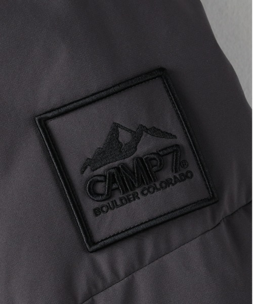 CAMP7(キャンプセブン)の「【CAMP7】ダウンミックス防風ジャケット (耐久撥水 / 防寒 / 軽量 / フード着脱 / レギュラーフィット / アウトドア / タウンユース)(ダウンジャケット/コート・メンズ・グレー/ブラック・L/XL/S/M)」の8枚目の写真
