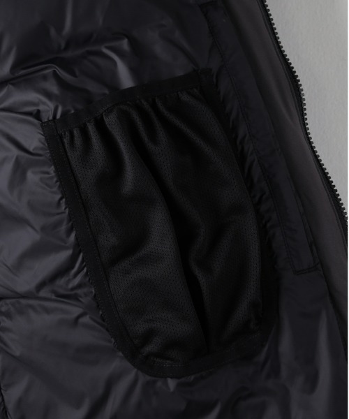 CAMP7(キャンプセブン)の「【CAMP7】ダウンミックス防風ジャケット (耐久撥水 / 防寒 / 軽量 / フード着脱 / レギュラーフィット / アウトドア / タウンユース)(ダウンジャケット/コート・メンズ・グレー/ブラック・L/XL/S/M)」の9枚目の写真