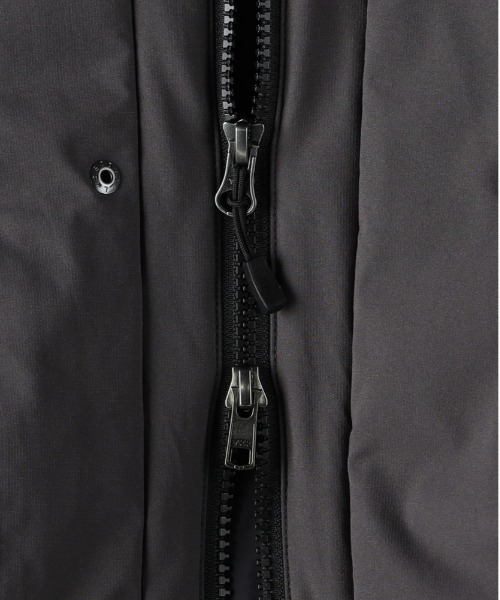 CAMP7(キャンプセブン)の「【CAMP7】ダウンミックス防風ジャケット (耐久撥水 / 防寒 / 軽量 / フード着脱 / レギュラーフィット / アウトドア / タウンユース)(ダウンジャケット/コート・メンズ・グレー/ブラック・L/XL/S/M)」の10枚目の写真