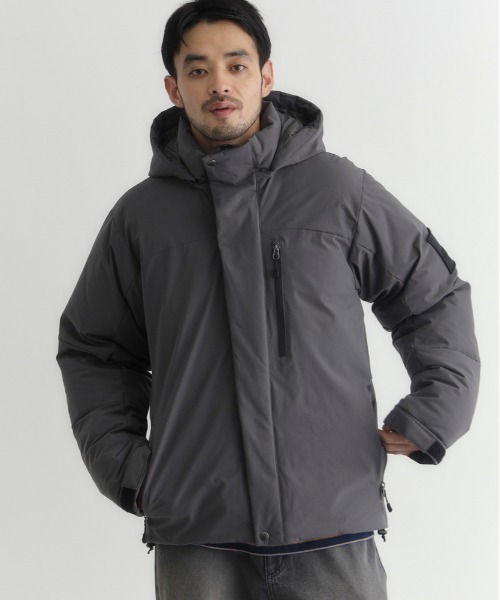 CAMP7】ダウンミックス防風ジャケット (耐久撥水 / 防寒 / 軽量