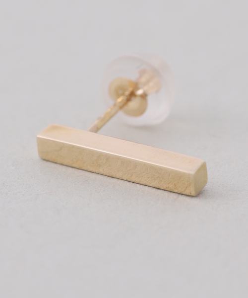 Lilas(リラ)の「12mmブロックピアス K10(両耳)(ピアス(両耳用)・レディース・ゴールド・FREE)」の9枚目の写真
