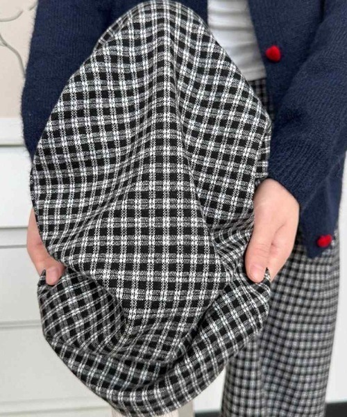 maison de LATIR(メゾンドラティール)の「楽ちんチェックフルレングス夏服ワイドイージーパンツ(その他パンツ・レディース・ブラック/ブラウン/グレー・FREE)」の12枚目の写真