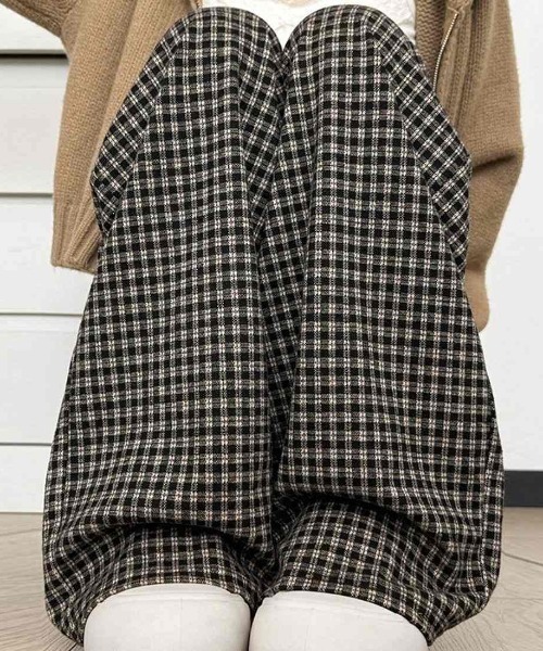 maison de LATIR(メゾンドラティール)の「楽ちんチェックフルレングス夏服ワイドイージーパンツ(その他パンツ・レディース・ブラック/ブラウン/グレー・FREE)」の6枚目の写真