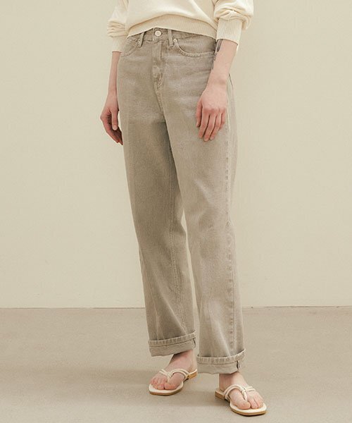 LINGSEOUL(リングソウル)の「essential dyeing denim pants-grey(デニムパンツ・レディース・その他・LARGE/SMALL/MEDIUM)」の3枚目の写真