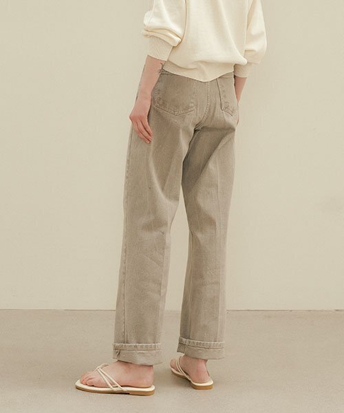 LINGSEOUL(リングソウル)の「essential dyeing denim pants-grey(デニムパンツ・レディース・その他・LARGE/SMALL/MEDIUM)」の4枚目の写真