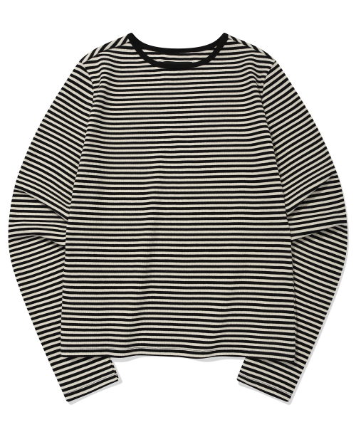 Retriever Club（レトリーバークラブ）の「BASIC STRIPE LONG SLEEVE [BLACK]（Tシャツ/カットソー・レディース・その他・SMALL/MEDIUM）」の2枚目の写真