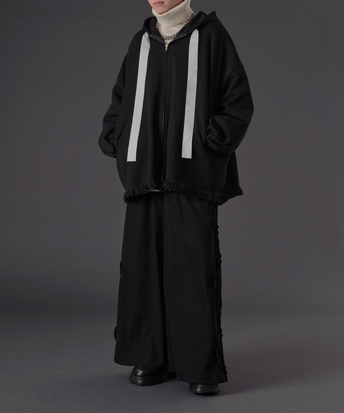 狐独(コドク)の「彼岸花刺繍ビックフーディ(パーカー・メンズ・ネイビー/ブラック・LARGE/MEDIUM)」の21枚目の写真