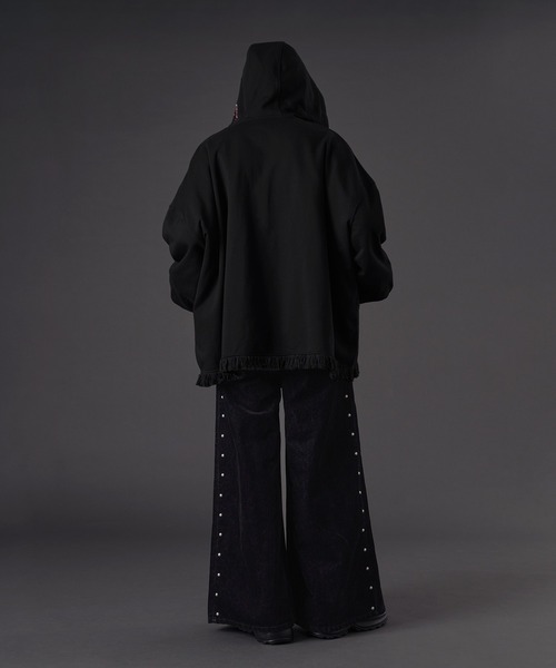 狐独(コドク)の「彼岸花刺繍ビックフーディ(パーカー・メンズ・ネイビー/ブラック・LARGE/MEDIUM)」の18枚目の写真