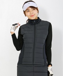 TopIsm（トップイズム）の「ゴルフウェア ダウンベスト スタンドネック スウェットジャージ切替 レディース（ゴルフグッズ・レディース）」