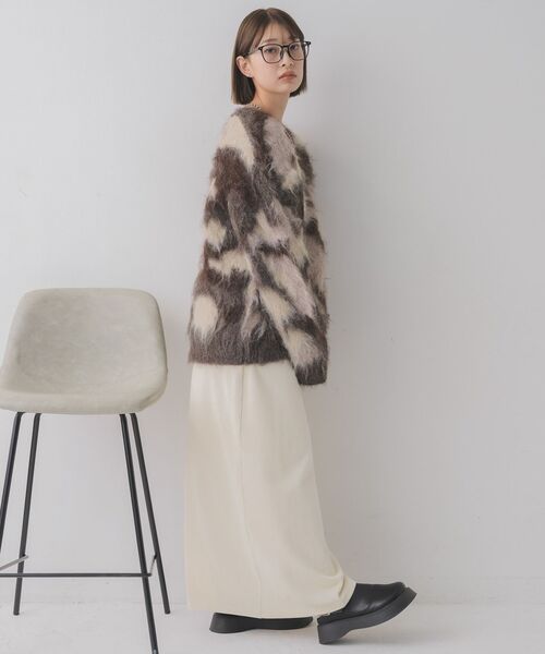 RETRO GIRL（レトロガール）の「ニュアンス柄起毛NT（ニット/セーター・レディース・ブルー/イエロー/ブラウン・FREE）」の7枚目の写真