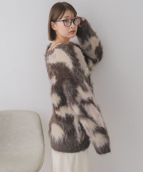 RETRO GIRL（レトロガール）の「ニュアンス柄起毛NT（ニット/セーター・レディース・ブルー/イエロー/ブラウン・FREE）」の11枚目の写真