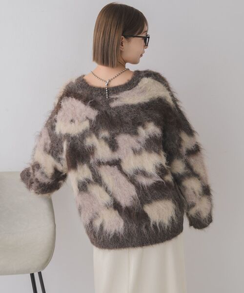 RETRO GIRL（レトロガール）の「ニュアンス柄起毛NT（ニット/セーター・レディース・ブルー/イエロー/ブラウン・FREE）」の12枚目の写真