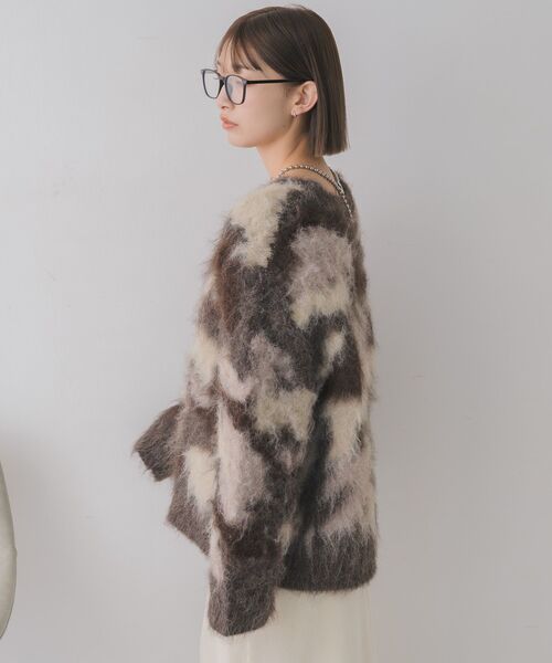 RETRO GIRL（レトロガール）の「ニュアンス柄起毛NT（ニット/セーター・レディース・ブルー/イエロー/ブラウン・FREE）」の13枚目の写真