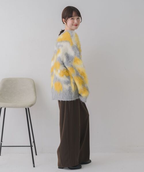 RETRO GIRL（レトロガール）の「ニュアンス柄起毛NT（ニット/セーター・レディース・ブルー/イエロー/ブラウン・FREE）」の18枚目の写真