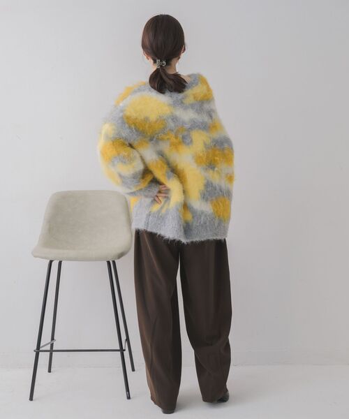 RETRO GIRL（レトロガール）の「ニュアンス柄起毛NT（ニット/セーター・レディース・ブルー/イエロー/ブラウン・FREE）」の19枚目の写真
