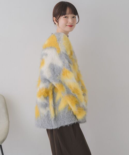 RETRO GIRL（レトロガール）の「ニュアンス柄起毛NT（ニット/セーター・レディース・ブルー/イエロー/ブラウン・FREE）」の22枚目の写真